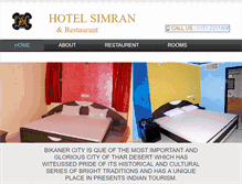 Tablet Screenshot of hotelsimranbikaner.com